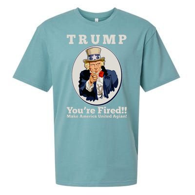 Uncle Sam Trump You're Fired Make America United Again Sueded Cloud Jersey T-Shirt