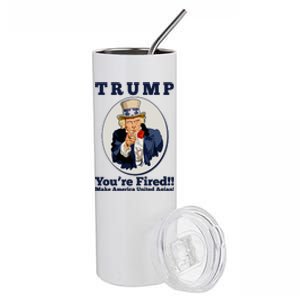 Uncle Sam Trump You're Fired Make America United Again Stainless Steel Tumbler