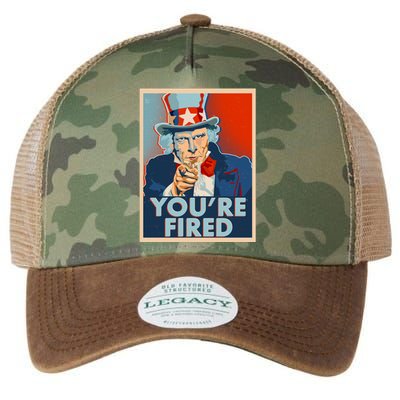 Uncle Sam Trump You're Fired Poster Legacy Tie Dye Trucker Hat