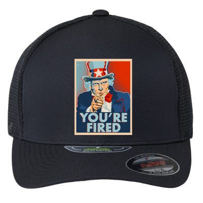 Uncle Sam Trump You're Fired Poster Flexfit Unipanel Trucker Cap