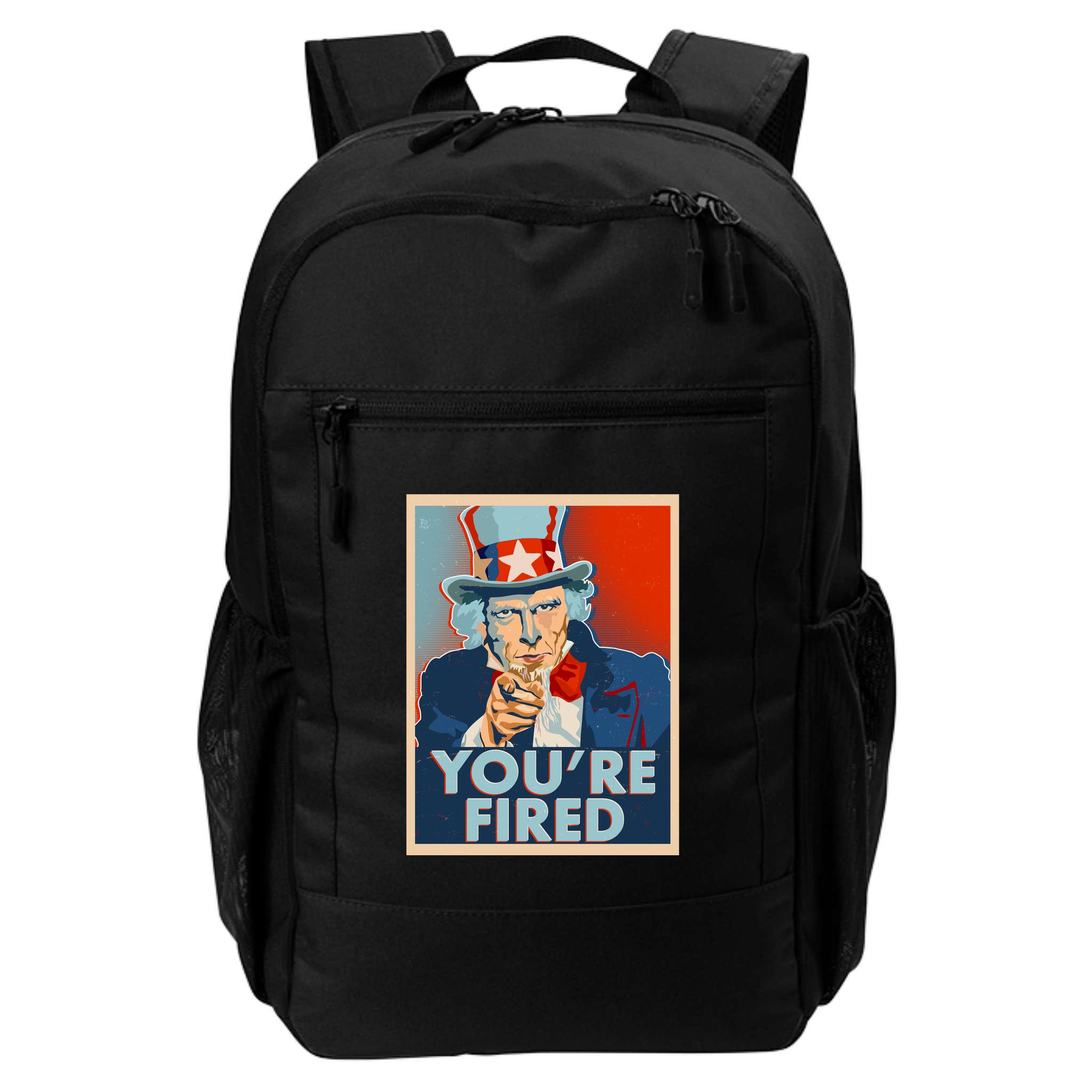 Uncle Sam Trump You're Fired Poster Backpack