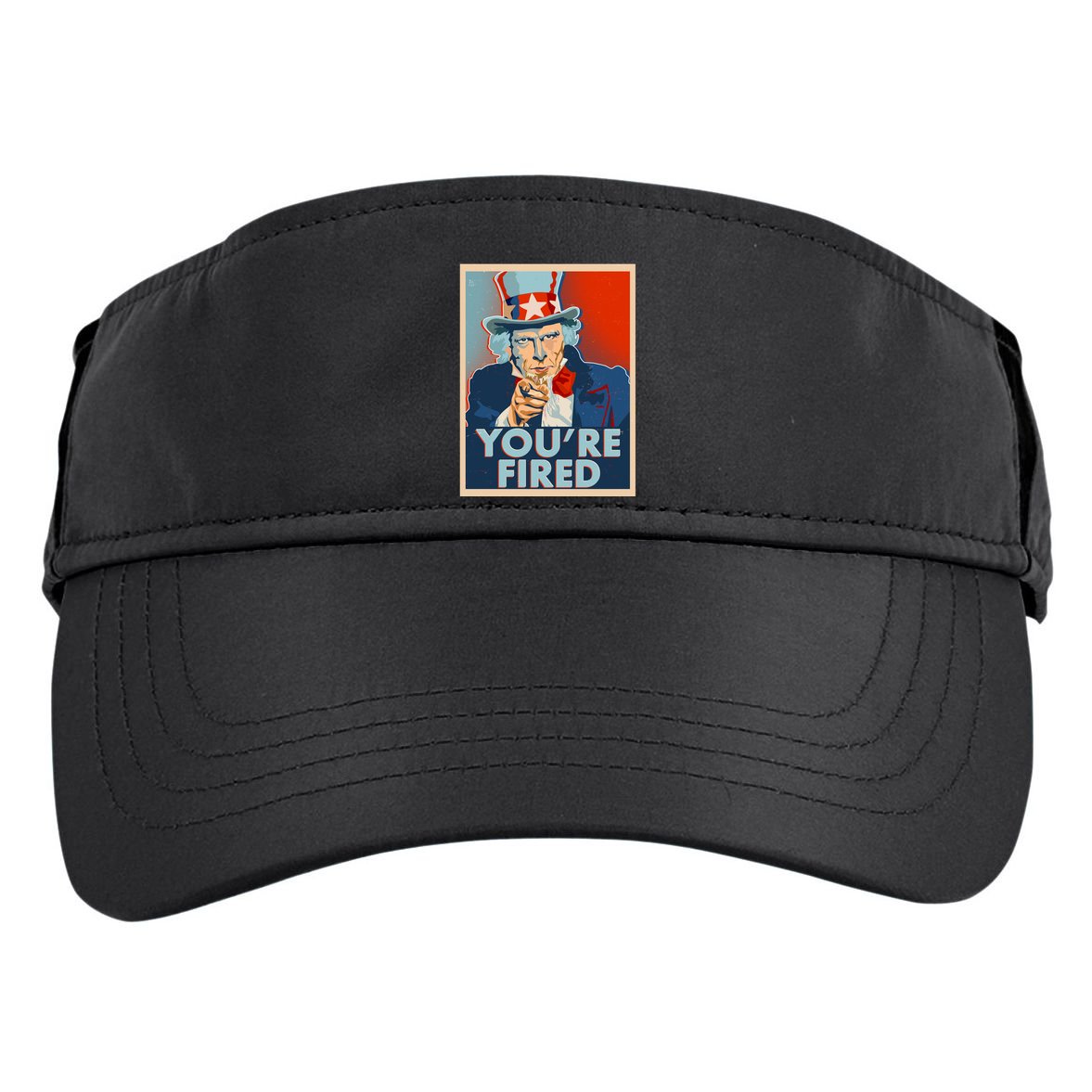 Uncle Sam Trump You're Fired Poster Adult Drive Performance Visor
