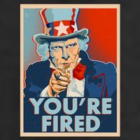 Uncle Sam Trump You're Fired Poster Adult Drive Performance Visor