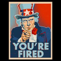 Uncle Sam Trump You're Fired Poster Bag