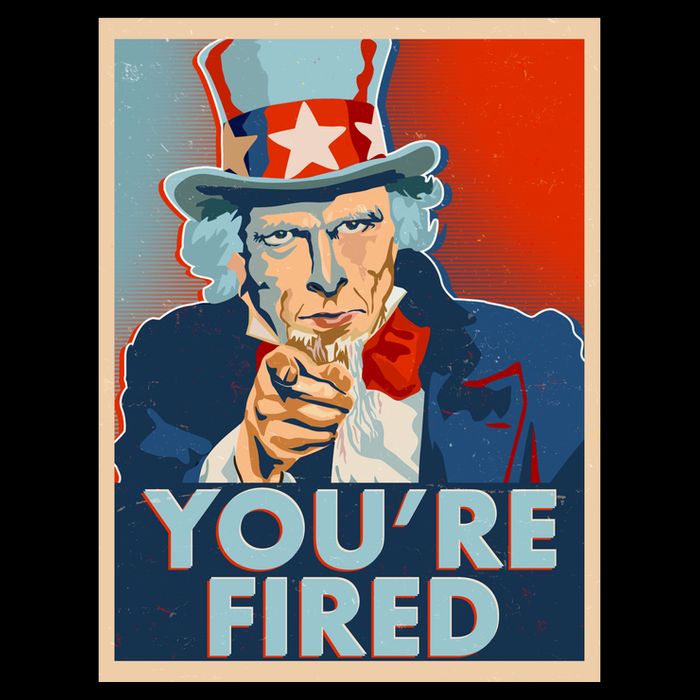 Uncle Sam Trump You're Fired Poster Bag