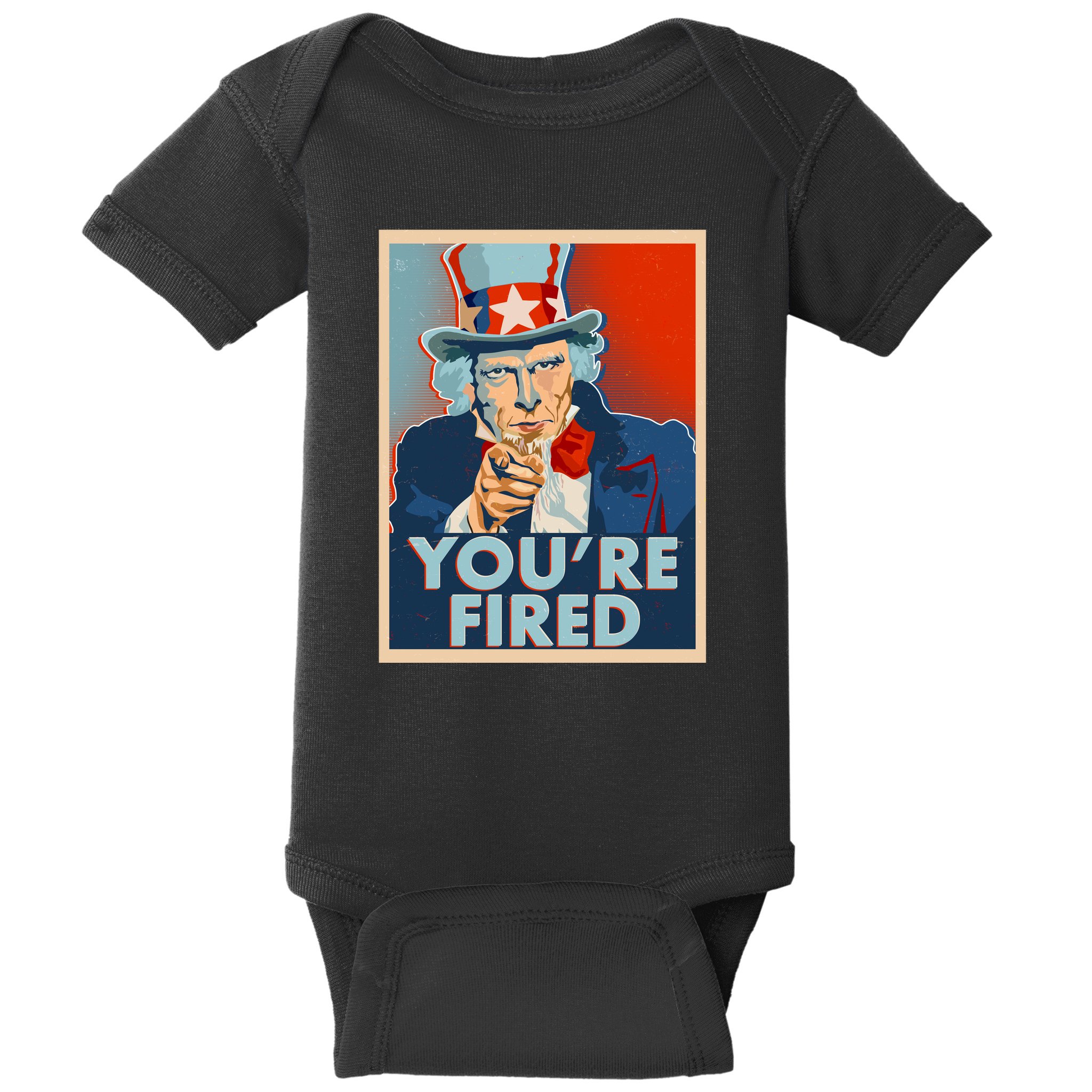 Uncle Sam Trump You're Fired Poster Baby Bodysuit