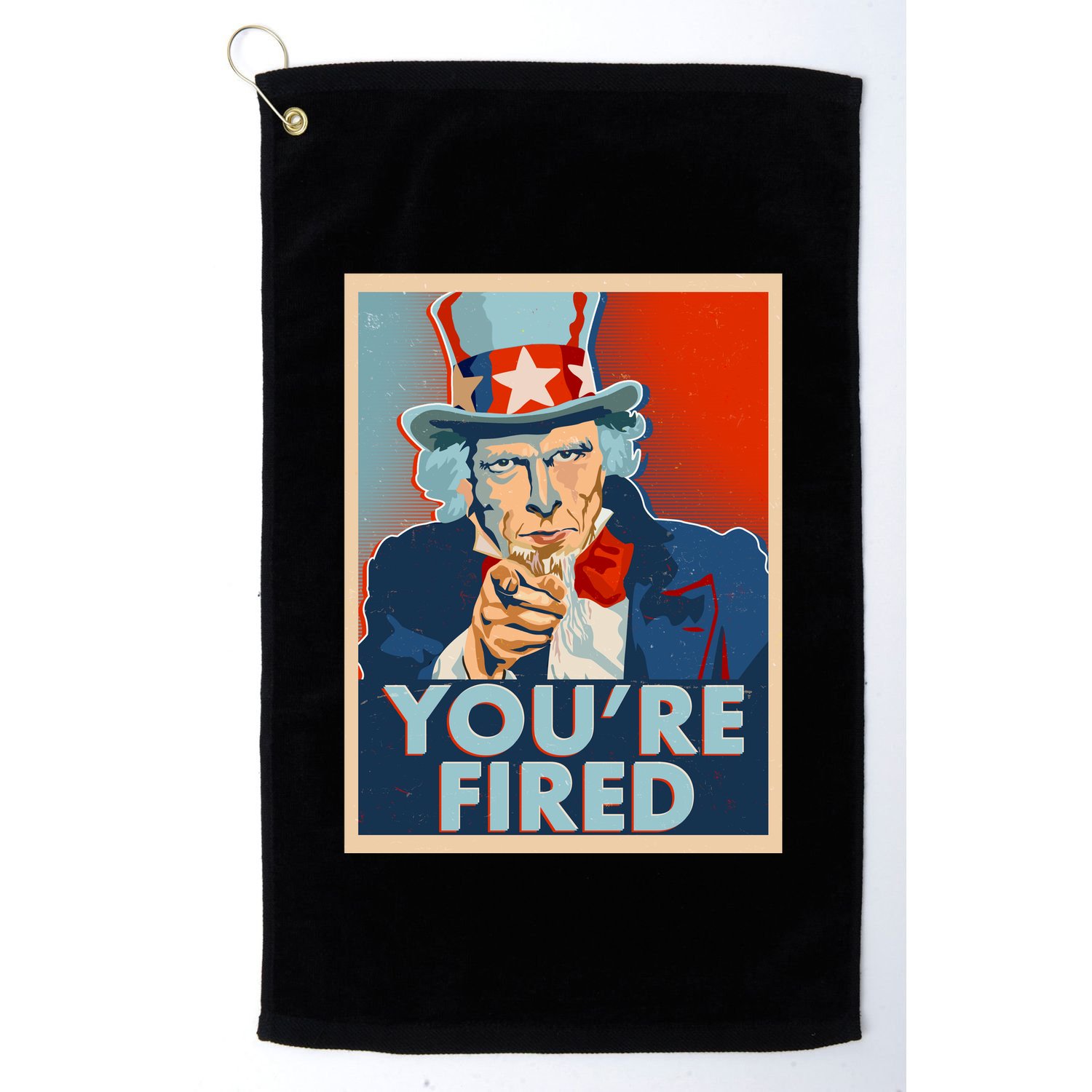 Uncle Sam Trump You're Fired Poster Golf Towel