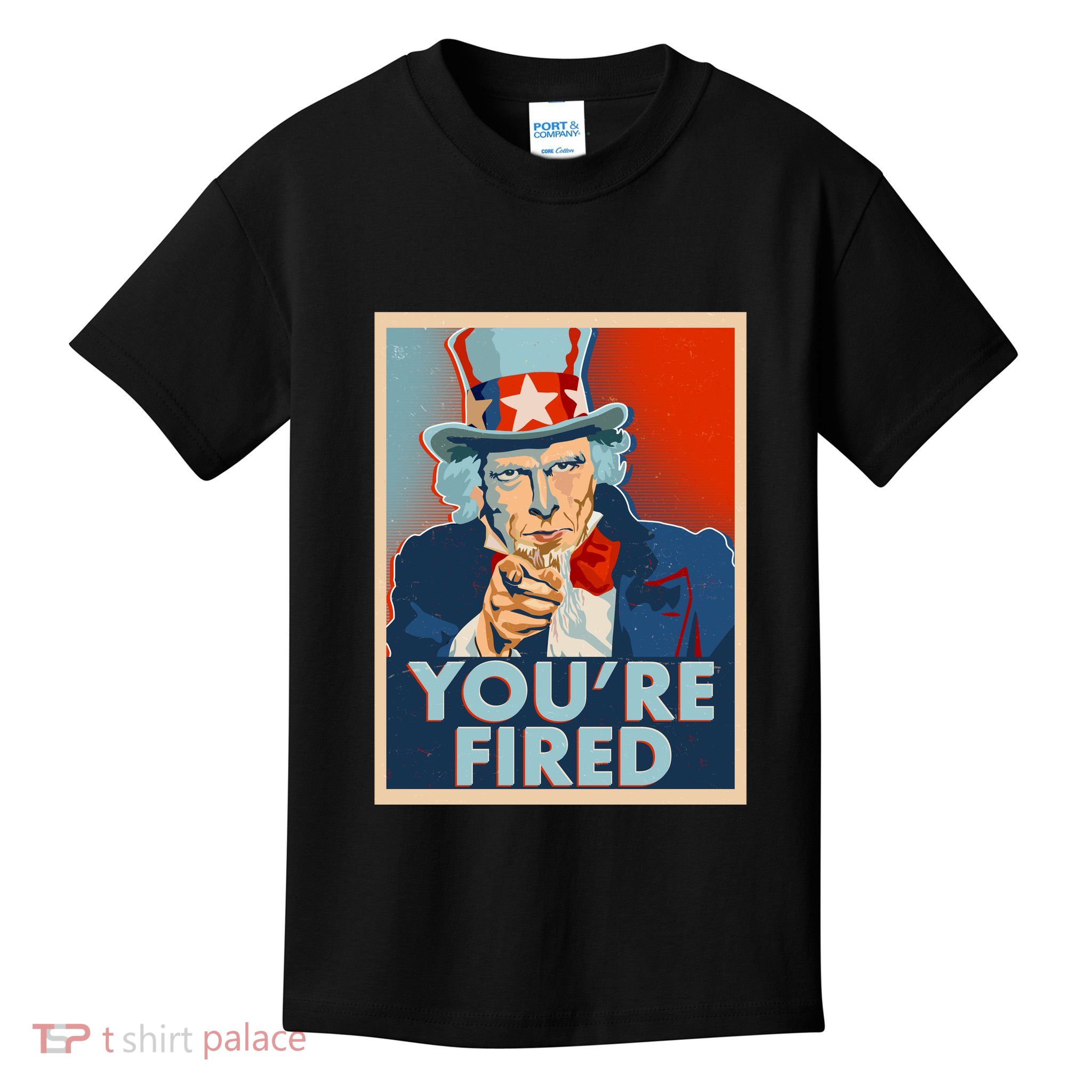 Uncle Sam Trump You're Fired Poster Kids T-Shirt