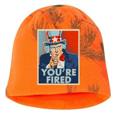 Uncle Sam Trump You're Fired Poster Kati - Camo Knit Beanie