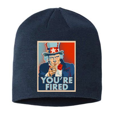 Uncle Sam Trump You're Fired Poster Sustainable Beanie