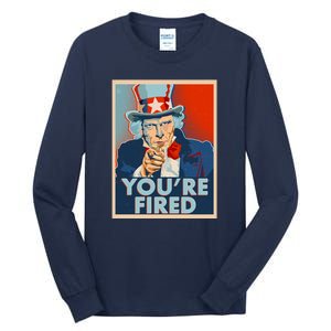 Uncle Sam Trump You're Fired Poster Tall Long Sleeve T-Shirt