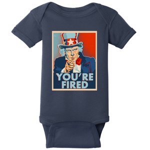 Uncle Sam Trump You're Fired Poster Baby Bodysuit