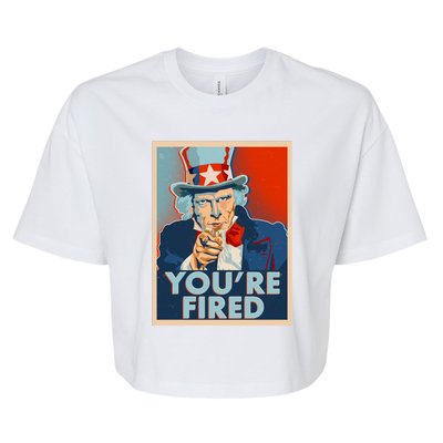 Uncle Sam Trump You're Fired Poster Bella+Canvas Jersey Crop Tee