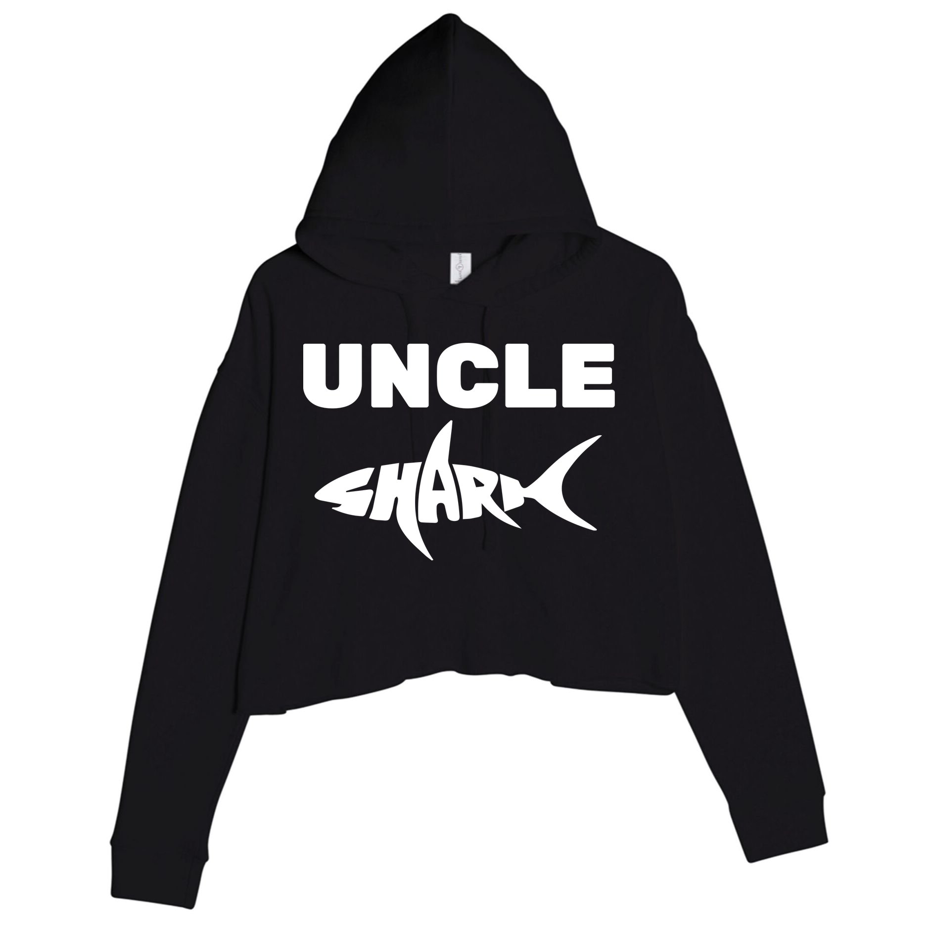 Uncle Shark Crop Fleece Hoodie