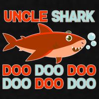 Uncle Shark Doo Doo Doo Ladies PosiCharge Tri-Blend Wicking Tank