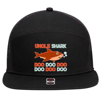 Uncle Shark Doo Doo Doo 7 Panel Mesh Trucker Snapback Hat
