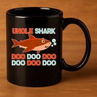 Uncle Shark Doo Doo Doo 11oz C Handle Ceramic Mug