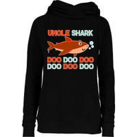 Uncle Shark Doo Doo Doo Womens Funnel Neck Pullover Hood