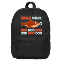 Uncle Shark Doo Doo Doo 16 in Basic Backpack
