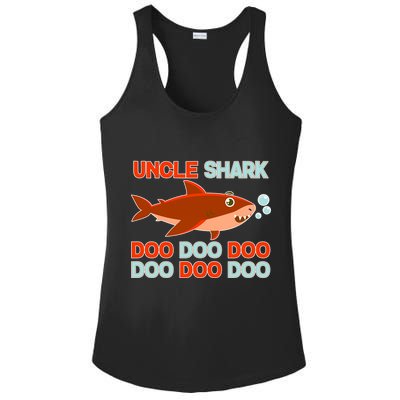 Uncle Shark Doo Doo Doo Ladies PosiCharge Competitor Racerback Tank