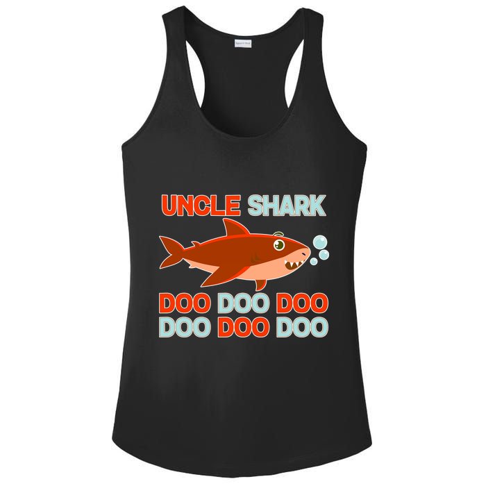 Uncle Shark Doo Doo Doo Ladies PosiCharge Competitor Racerback Tank