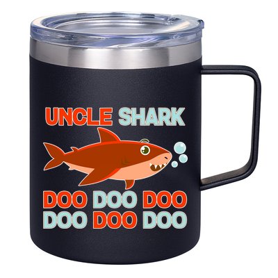 Uncle Shark Doo Doo Doo 12oz Stainless Steel Coffee Mug