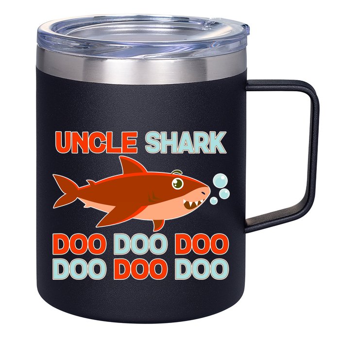 Uncle Shark Doo Doo Doo 12oz Stainless Steel Coffee Mug