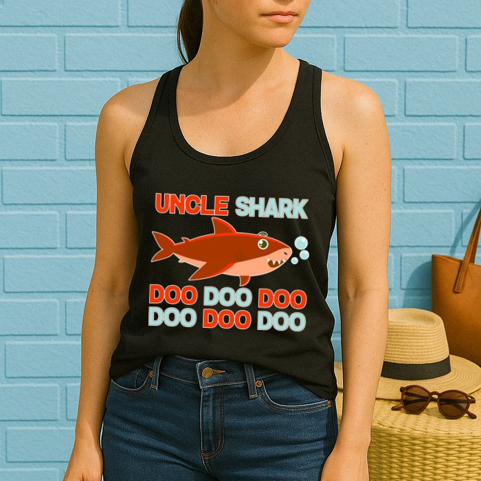 Uncle Shark Doo Doo Doo Womens Tank Top