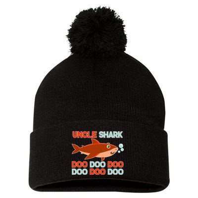 Uncle Shark Doo Doo Doo Pom Pom 12in Knit Beanie