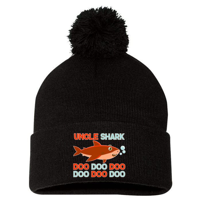 Uncle Shark Doo Doo Doo Pom Pom 12in Knit Beanie