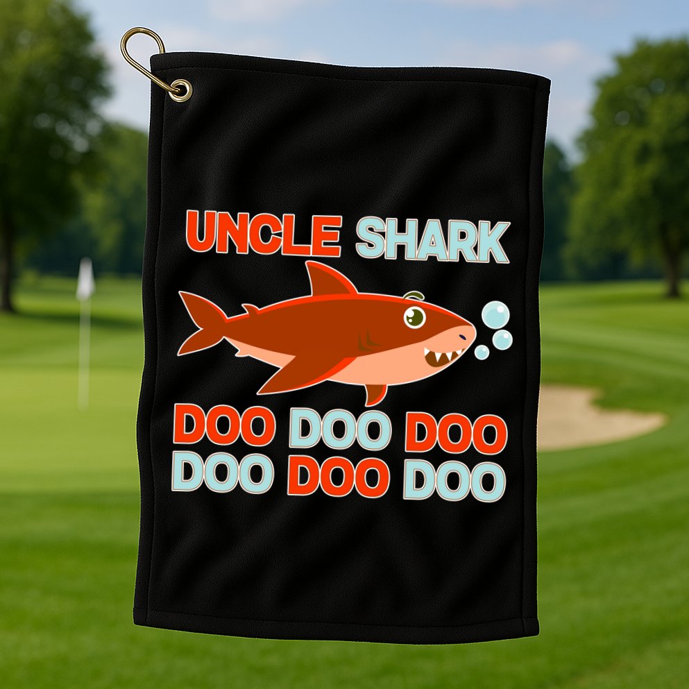Uncle Shark Doo Doo Doo Golf Towel