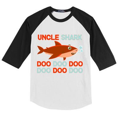 Uncle Shark Doo Doo Doo Kids Colorblock Raglan Jersey
