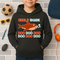 Uncle Shark Doo Doo Doo Kids Hoodie