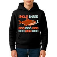 Uncle Shark Doo Doo Doo Kids Hoodie