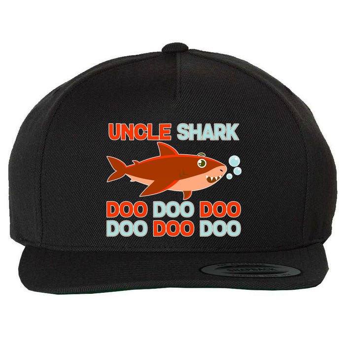 Uncle Shark Doo Doo Doo Wool Snapback Cap