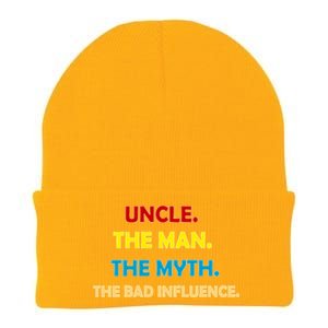 Uncle The Man Myth Legend The Bad Influence Knit Cap Winter Beanie