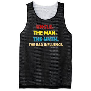 Uncle The Man Myth Legend The Bad Influence Mesh Reversible Basketball Jersey Tank