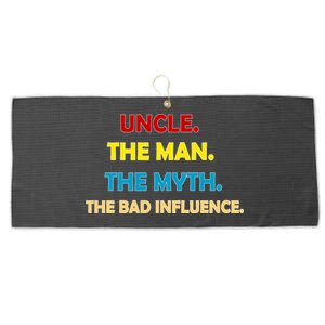 Uncle The Man Myth Legend The Bad Influence Large Microfiber Waffle Golf Towel