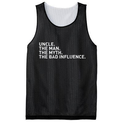Uncle The Man The Myth The Bad Influence Mesh Reversible Basketball Jersey Tank