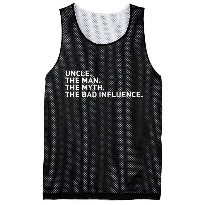 Uncle The Man The Myth The Bad Influence Mesh Reversible Basketball Jersey Tank