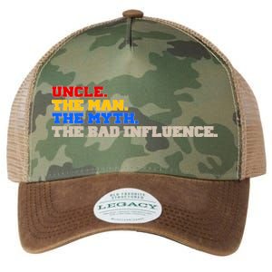 Uncle The Man The Myth The Bad Influence1 Legacy Tie Dye Trucker Hat