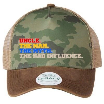 Uncle The Man The Myth The Bad Influence1 Legacy Tie Dye Trucker Hat