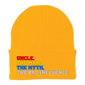 Uncle The Man The Myth The Bad Influence1 Knit Cap Winter Beanie