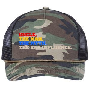 Uncle The Man The Myth The Bad Influence1 Retro Rope Trucker Hat Cap