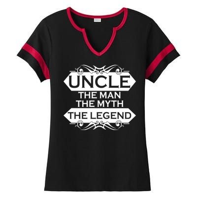 Uncle The Man The Myth The Legend Ladies Halftime Notch Neck Tee