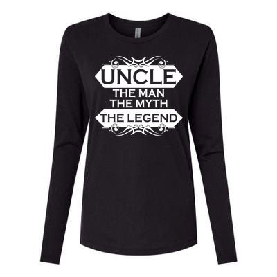 Uncle The Man The Myth The Legend Womens Cotton Relaxed Long Sleeve T-Shirt