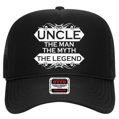 Uncle The Man The Myth The Legend High Crown Mesh Back Trucker Hat