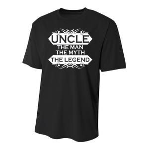 Uncle The Man The Myth The Legend Youth Performance Sprint T-Shirt