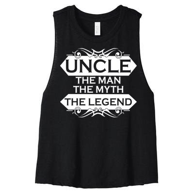 Uncle The Man The Myth The Legend Women's Racerback Cropped Tank