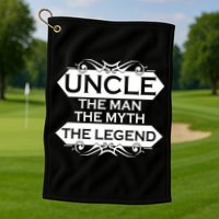 Uncle The Man The Myth The Legend Golf Towel